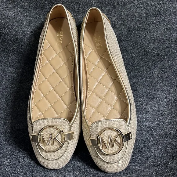 Michael Kors gold sparkle women’s flats size 7 - Picture 2 of 11